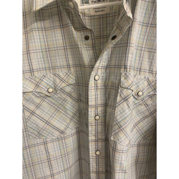 ROUGH STOCK Mens Shirt Size XL Snap Pearl  Buttons Long Sleeve  Western Cowboy - Picture 3 of 14